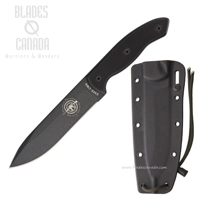 (image for) ESEE CM6TGB Fixed Blade Knife, 1095 Carbon, G10 Combat, Kydex Sheath